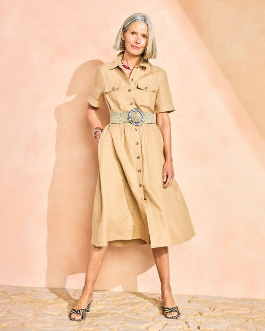 Linen Safari Shirtdress