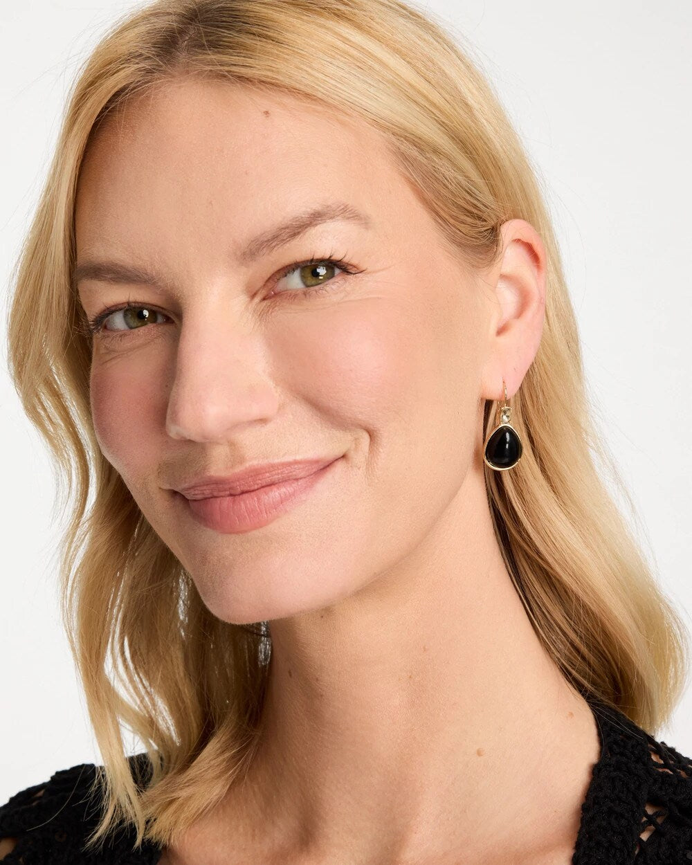 Black Teardrop Earrings