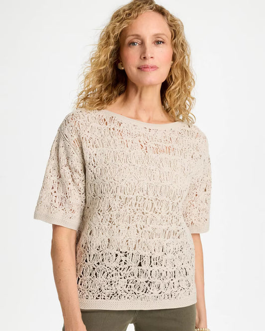 Cotton-Blend Dolman Pullover Sweater