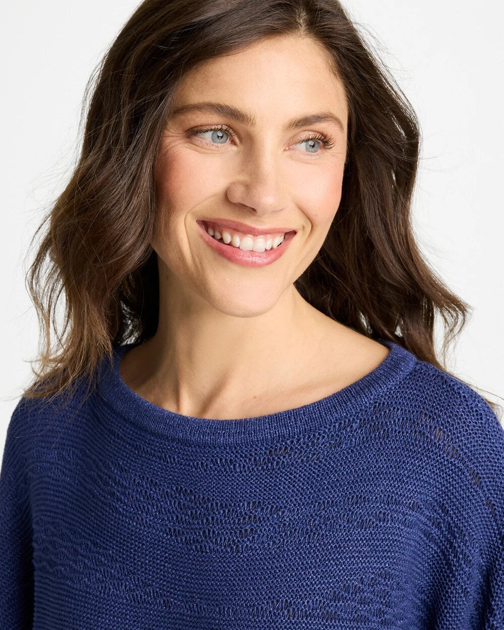 Cotton-Blend Sweater Poncho