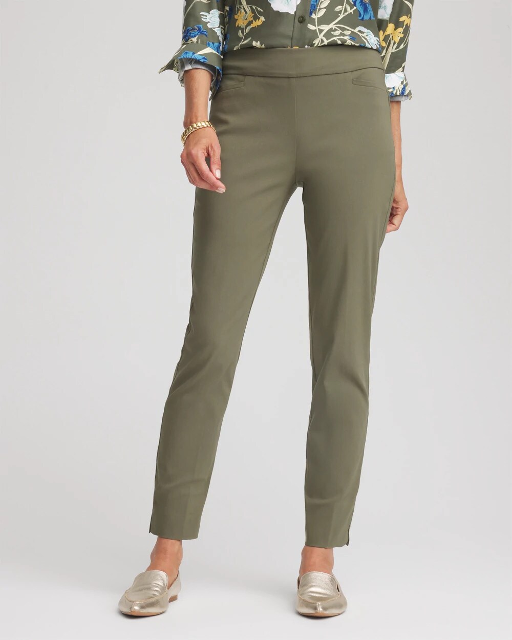 Brigitte Slim Pull-On Ankle Pants