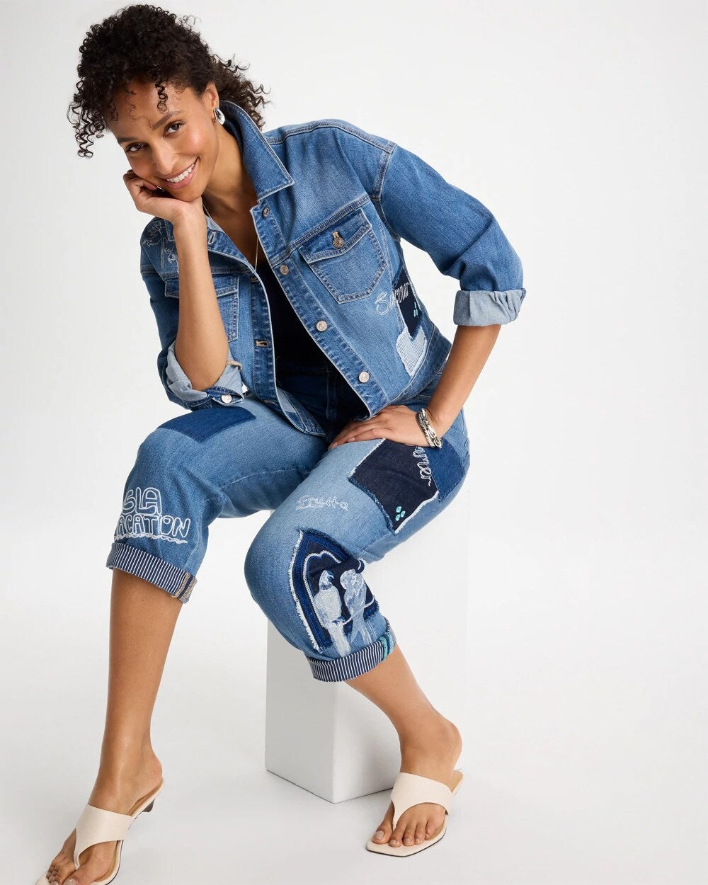 Denim Parrot Pocket Jacket