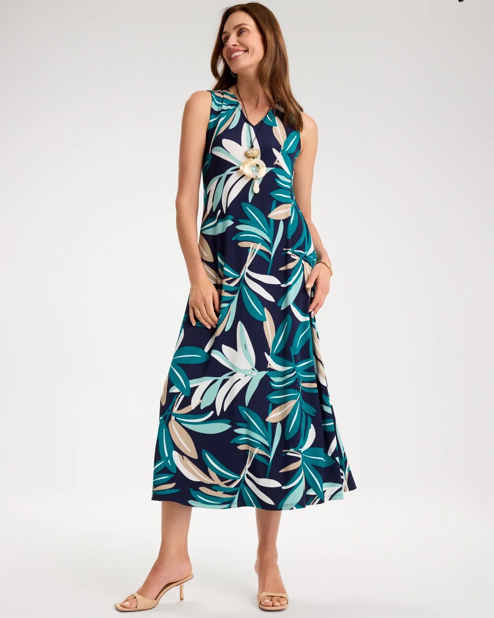 Travelers Palm Maxi Dress