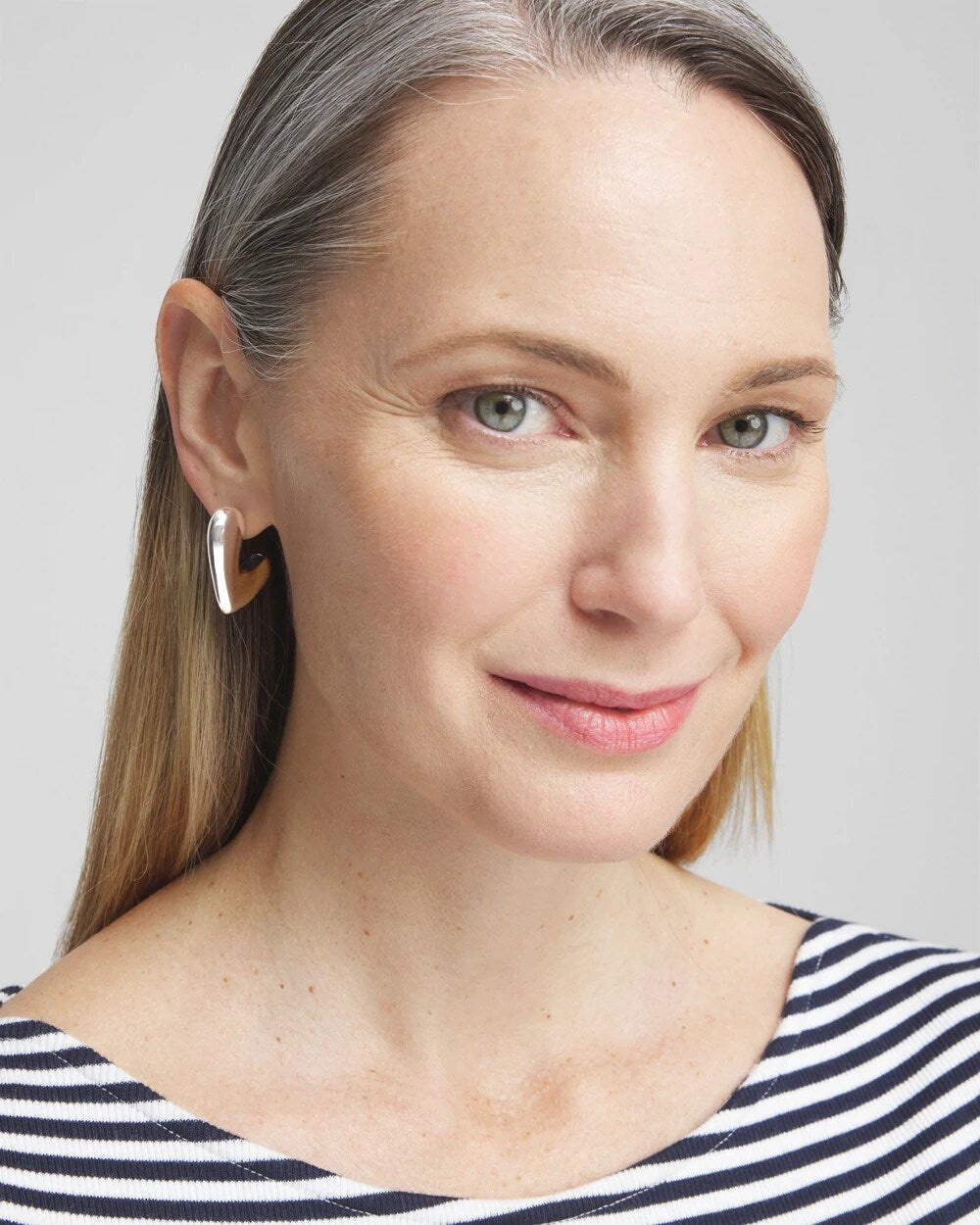 No Droop Silver Tone Mini Hoops