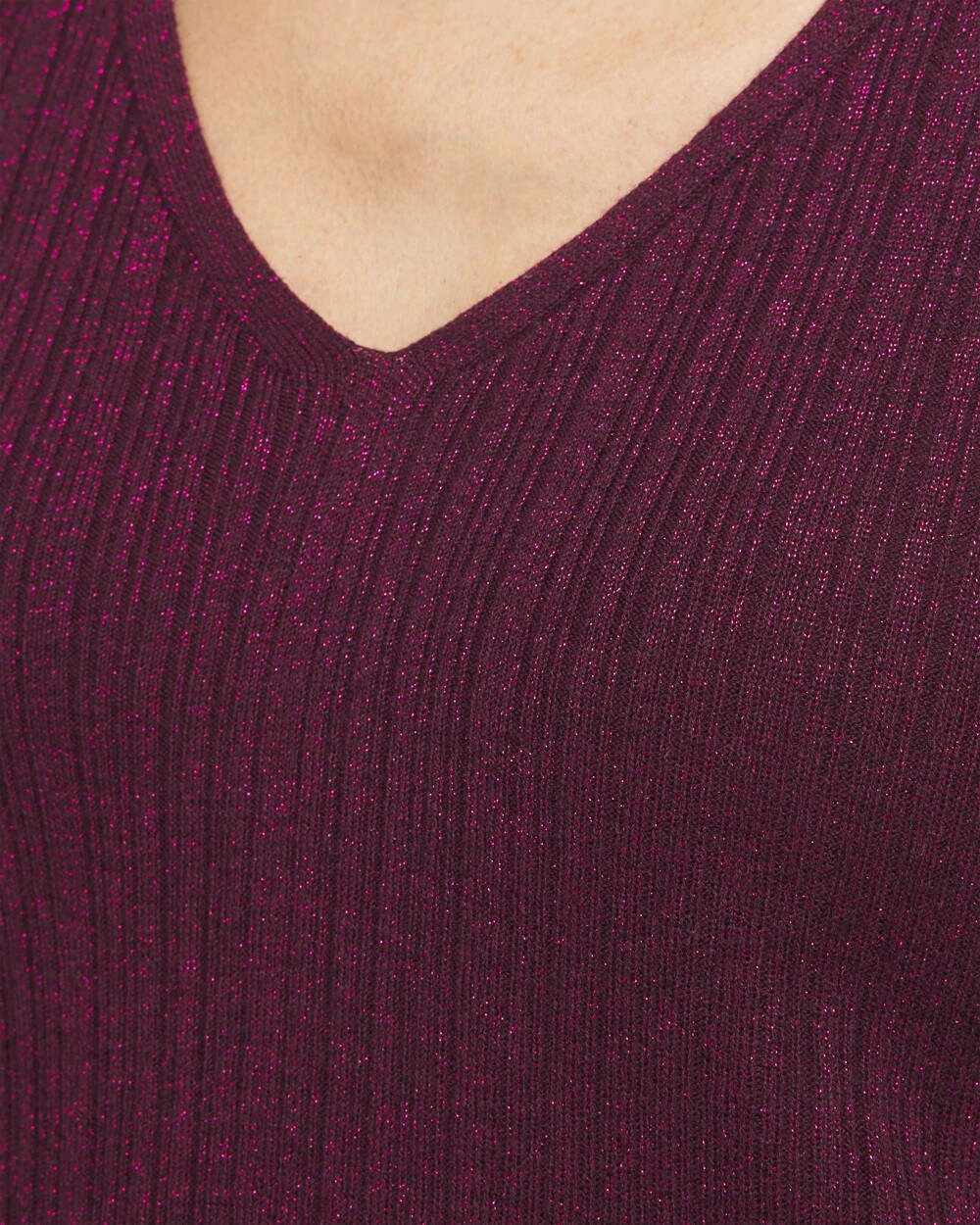 Shimmer Ribbed Sweater Tank