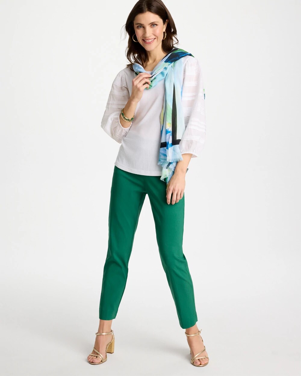 Brigitte Slim Pull-On Ankle Pants