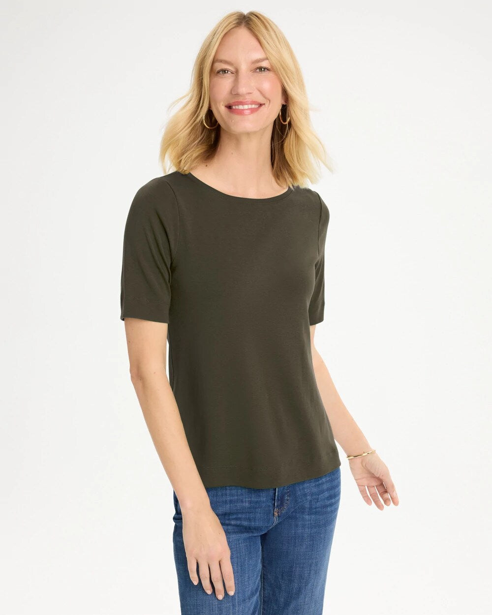 Pima Elbow Sleeve Tee