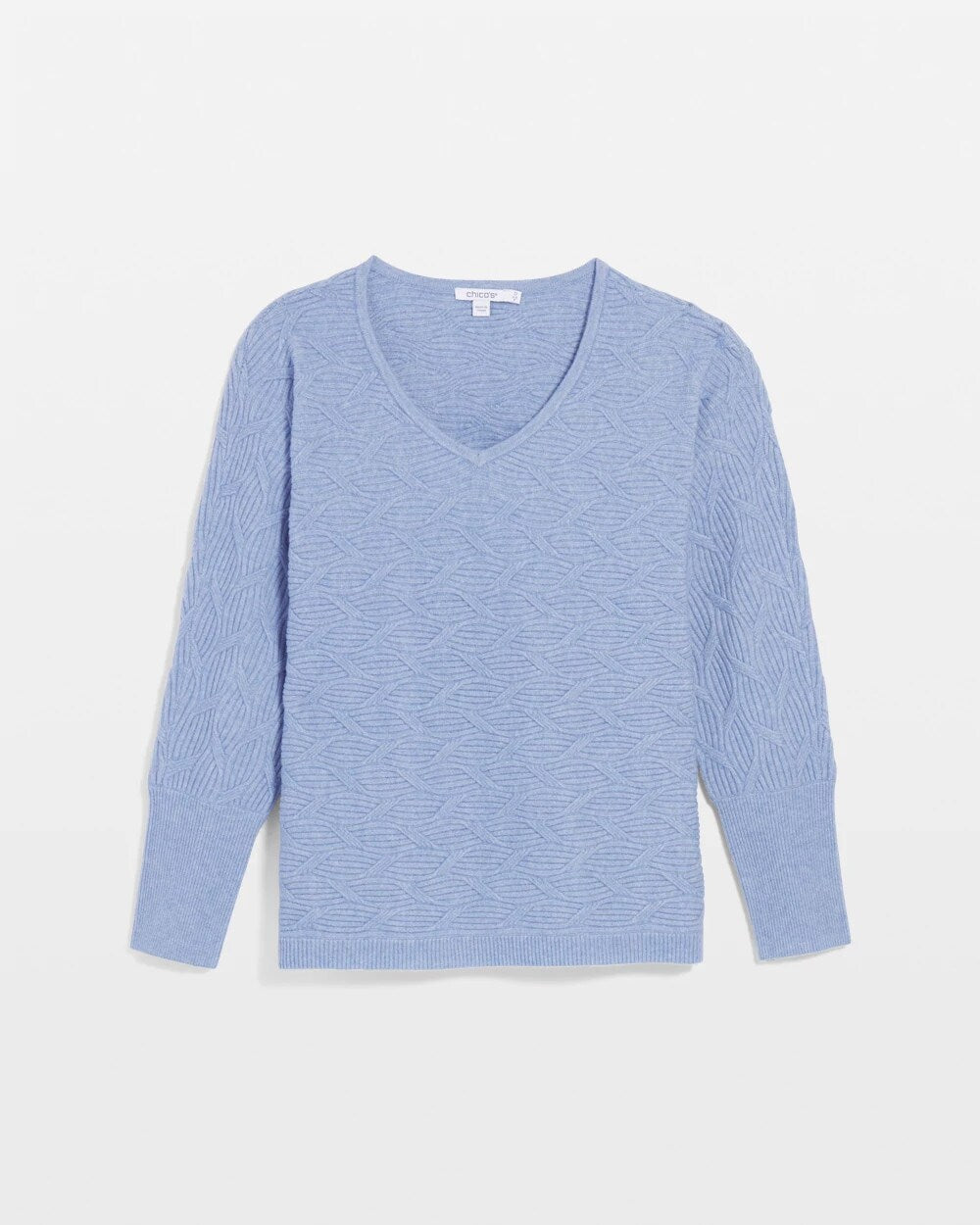 V-Neck Cable-knit Pullover Sweater