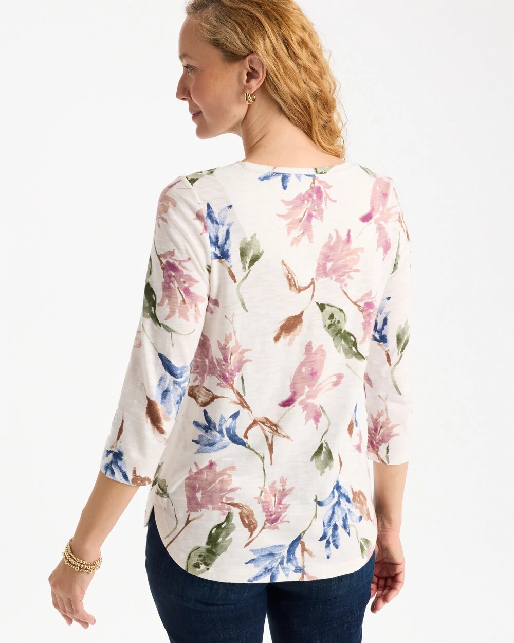 Printed Cotton Slub Tee