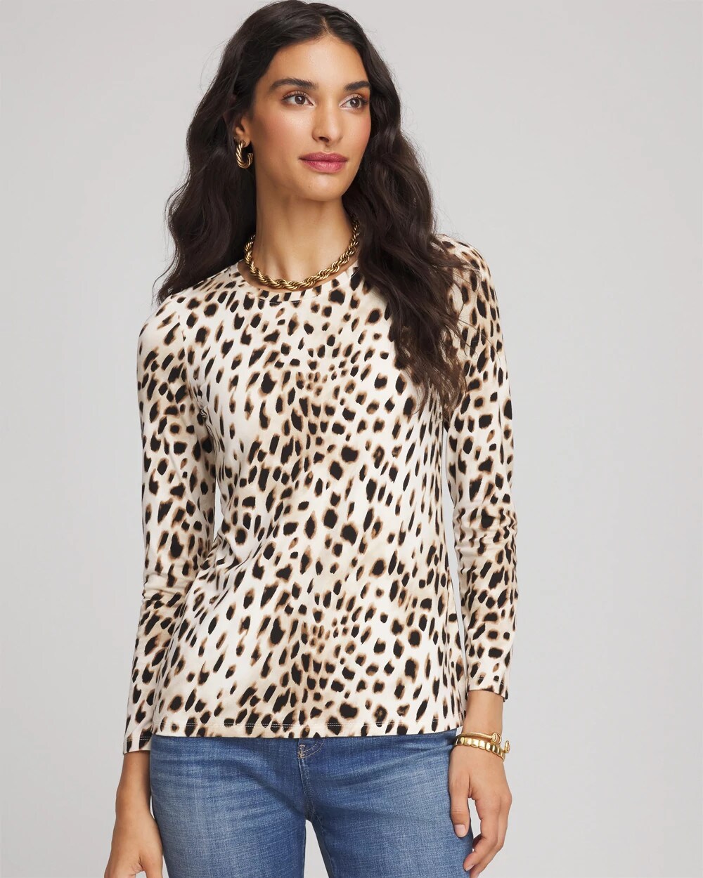 Animal Print Touch of Cool Layering Tee