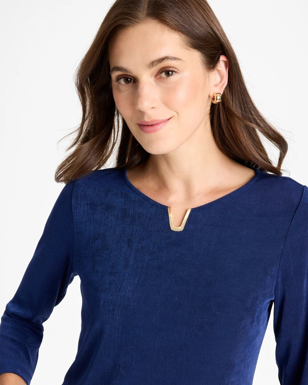 Travelers Embellished V-Neck Top