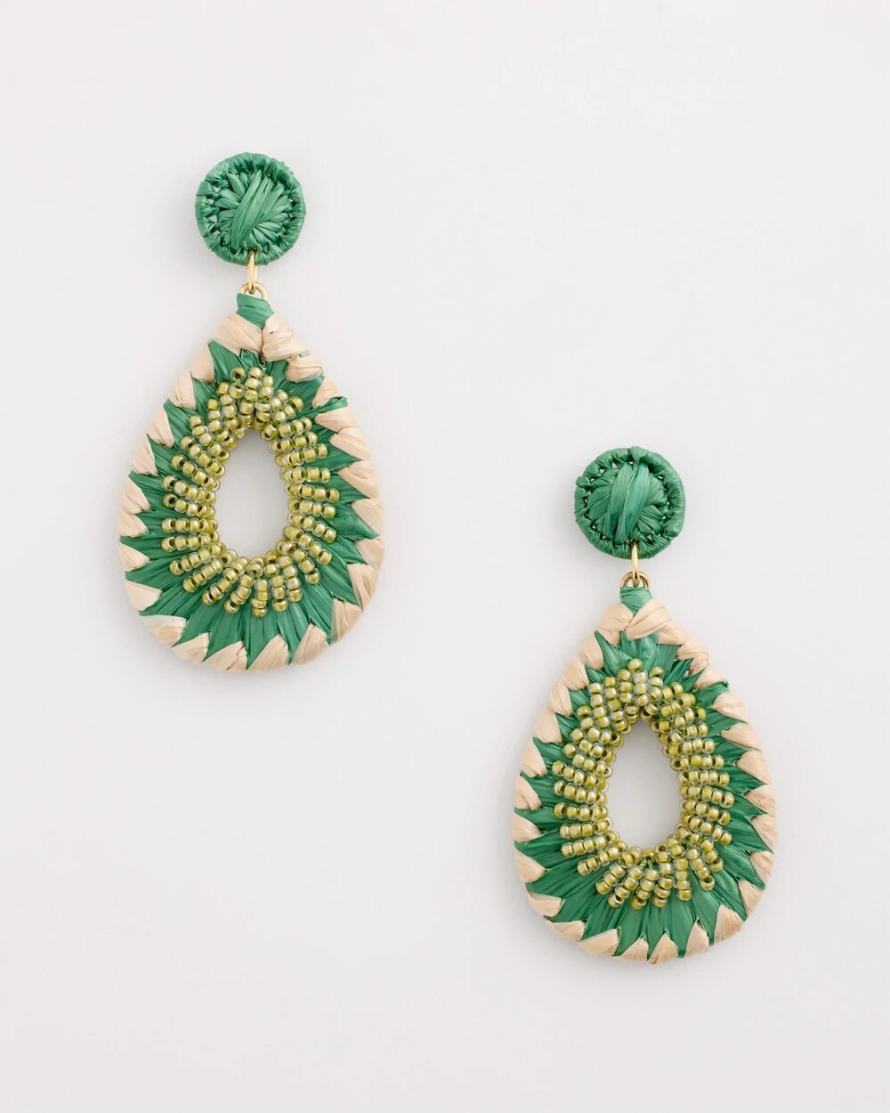 Thread Wrapped Teardrop Earrings