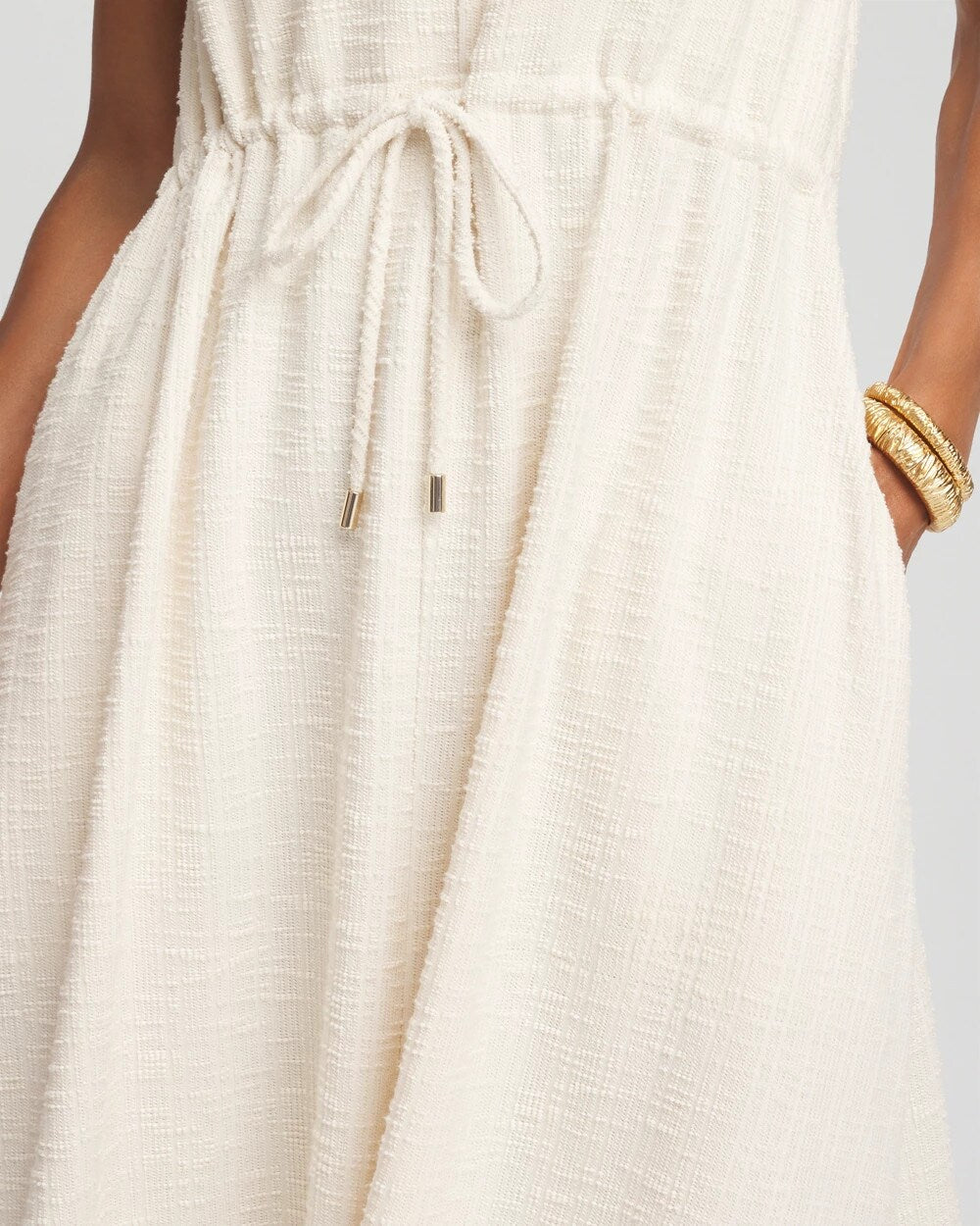 Sleeveless Tweed Maxi Dress