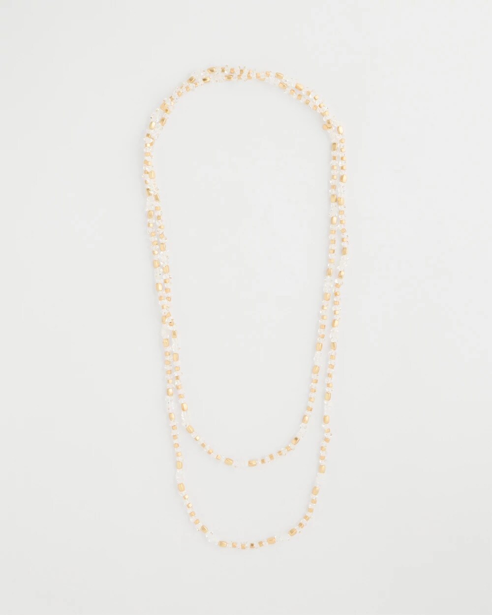 Sea Foam Long Single-Strand Necklace