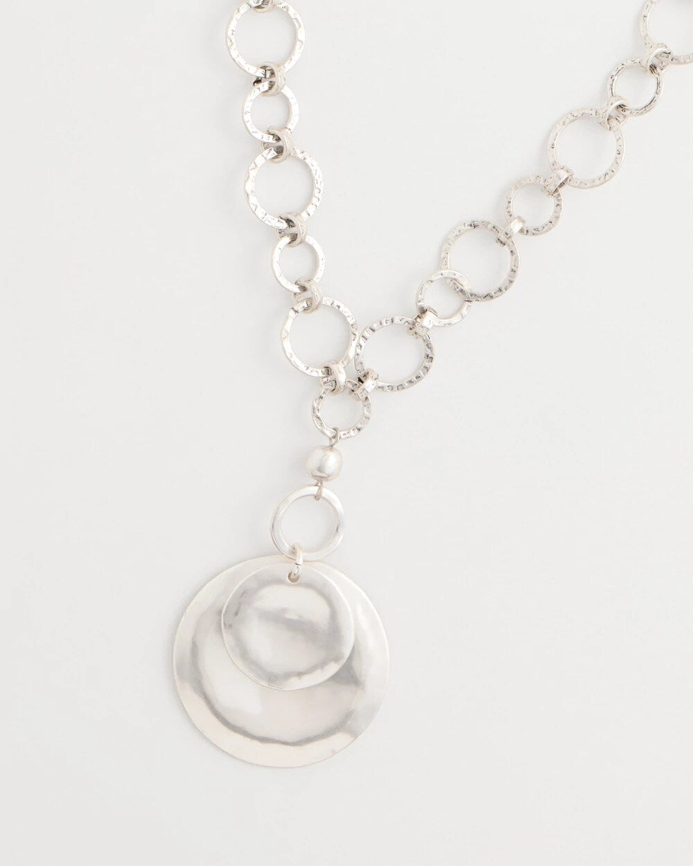 Silvertone Short Pendant Necklace