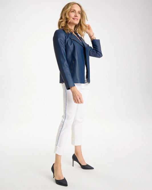 Girlfriend Roll Cuff Crop Jeans
