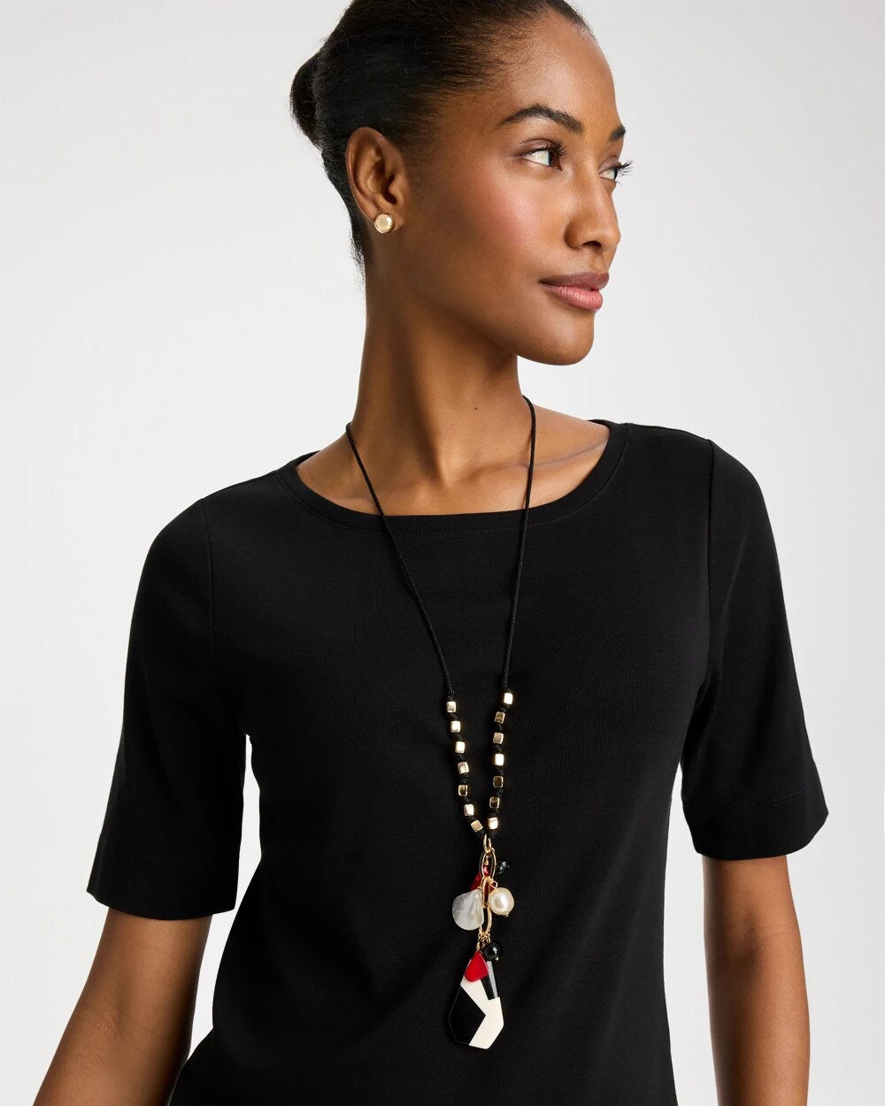 Corded Short Pendant Necklace