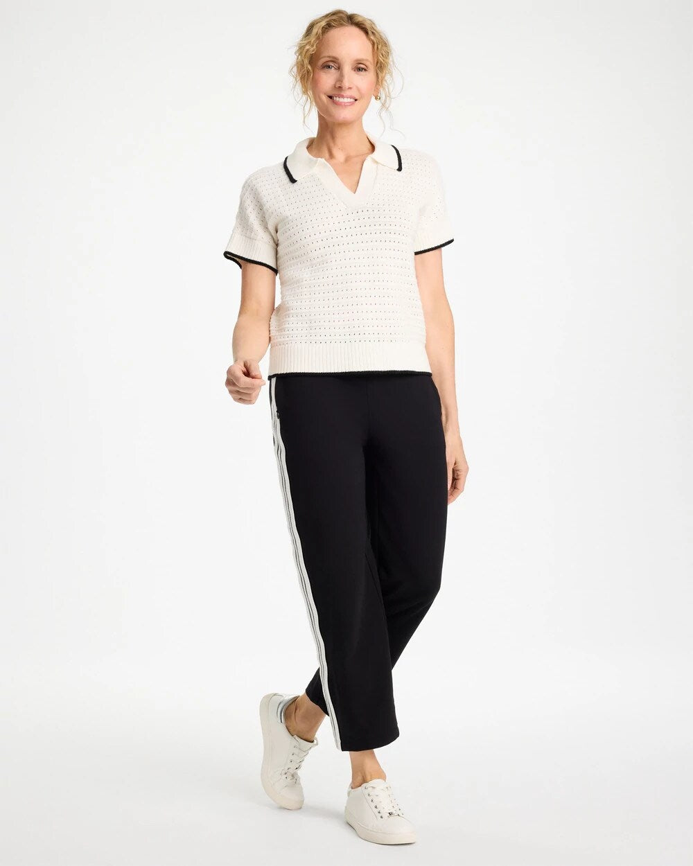 Zenergy Luxe Pointelle Sweater