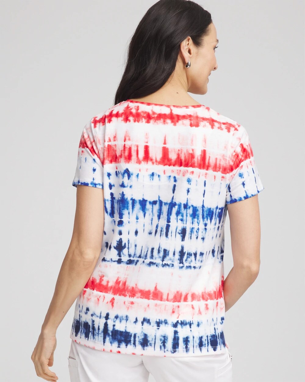 Zenergy Americana Tie-dye V-Neck Tee