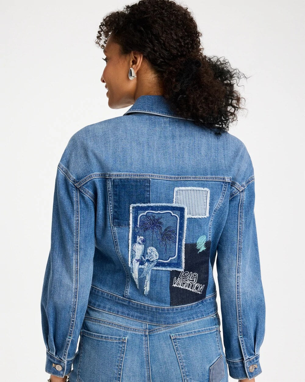 Denim Parrot Pocket Jacket