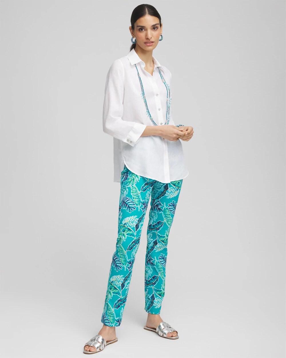 Brigitte Tropical  Slim Leg Pants