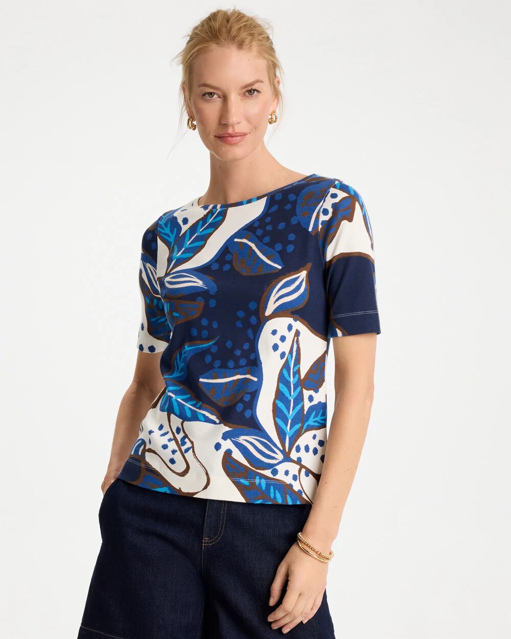 Forest Fusion Pima Elbow Sleeve Tee