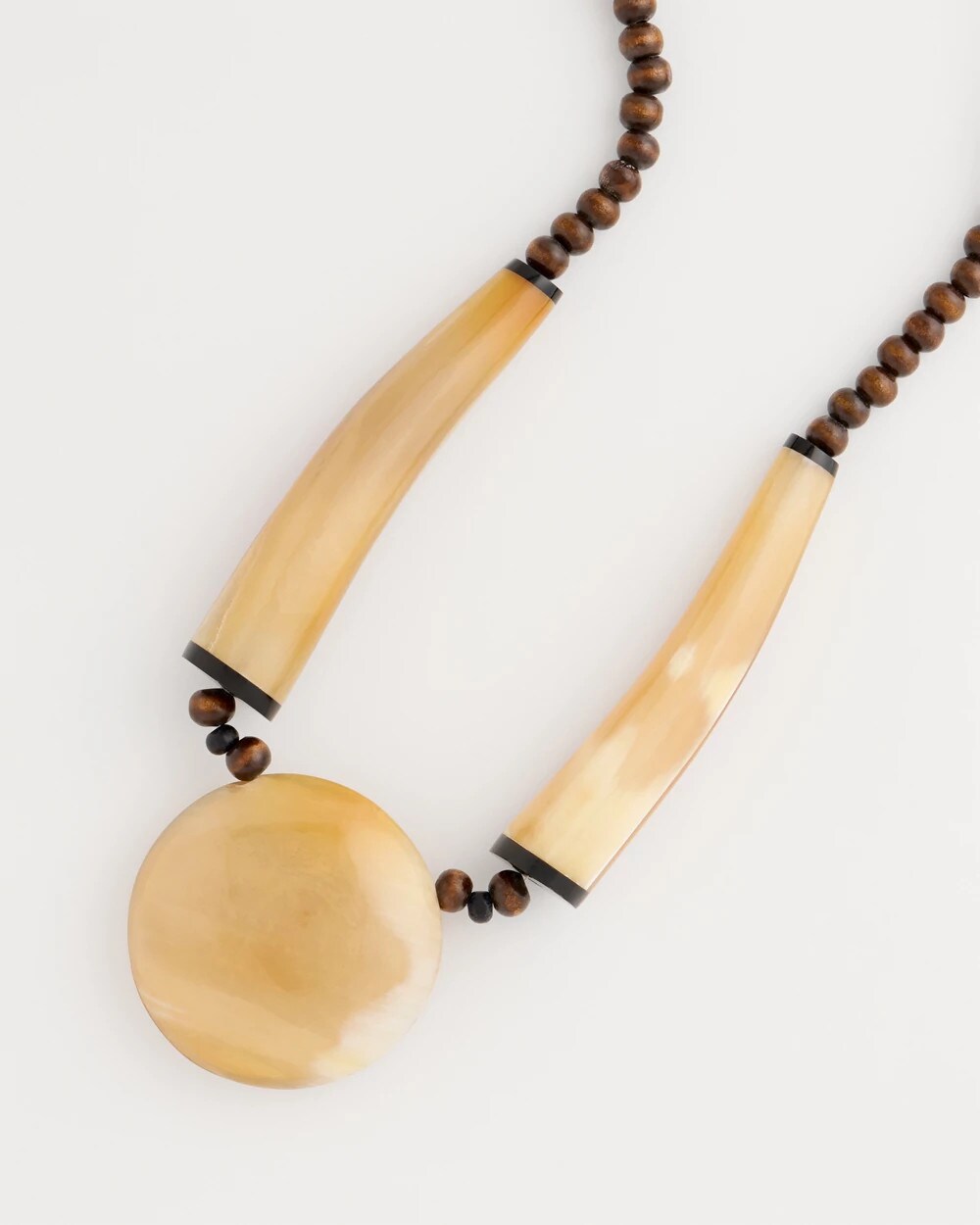 Chico's Originals Genuine Horn Pendant Necklace