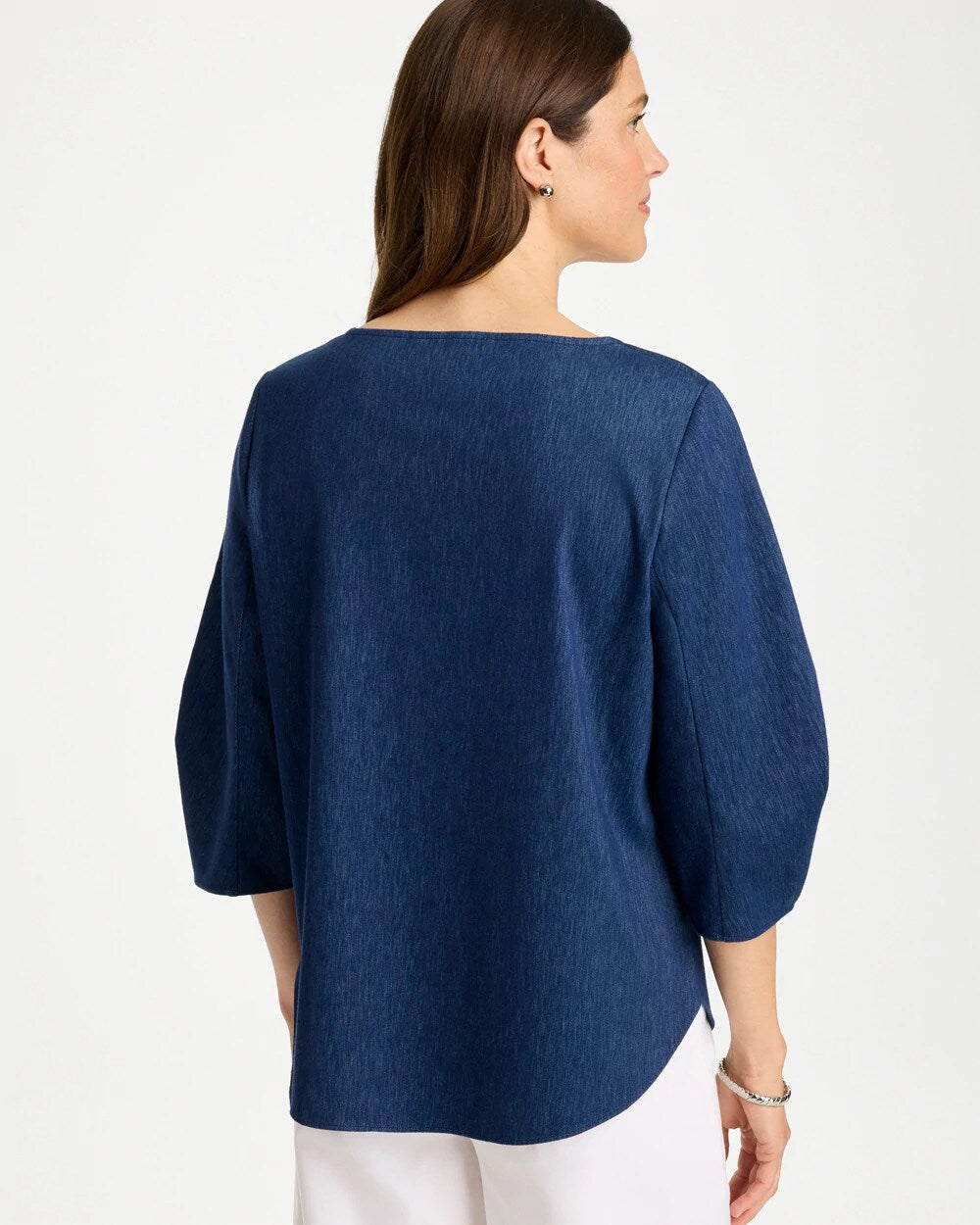 Ruffled Sleeve Knit Tee