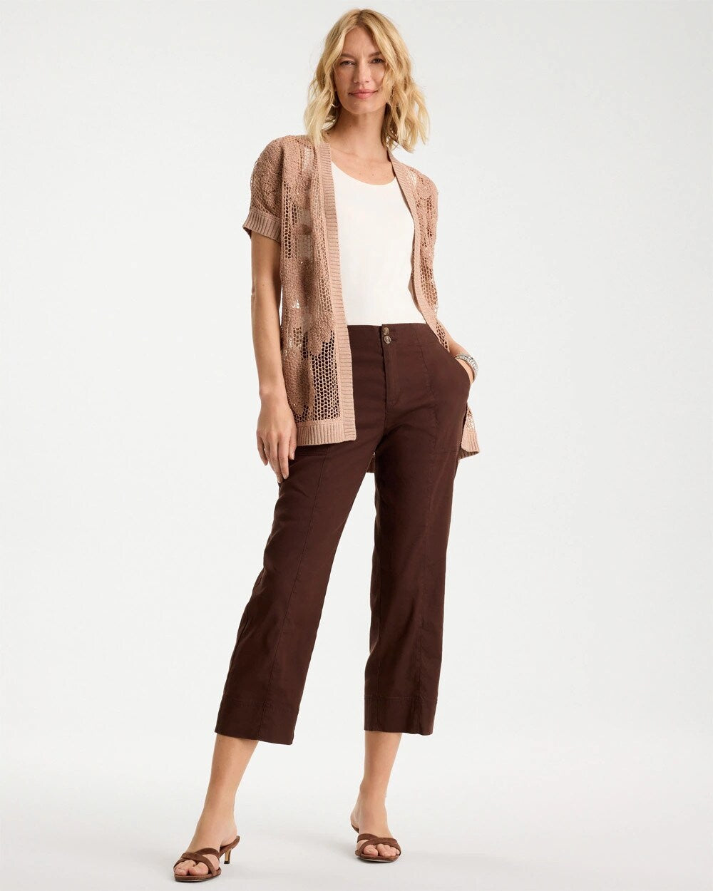 Relaxed Linen Crop Pant