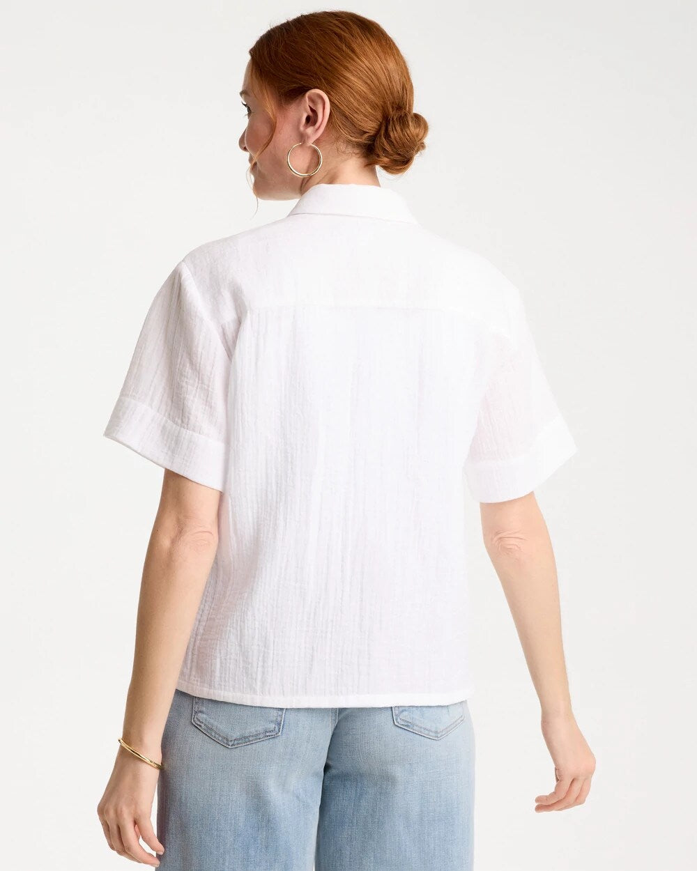 Cotton Gauze Camp Shirt
