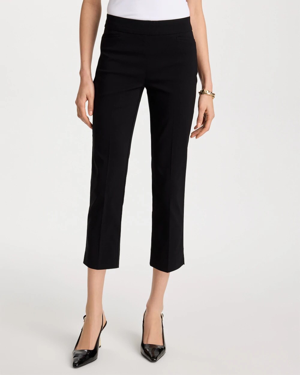Brigitte Slim Pull-On Crop Pant