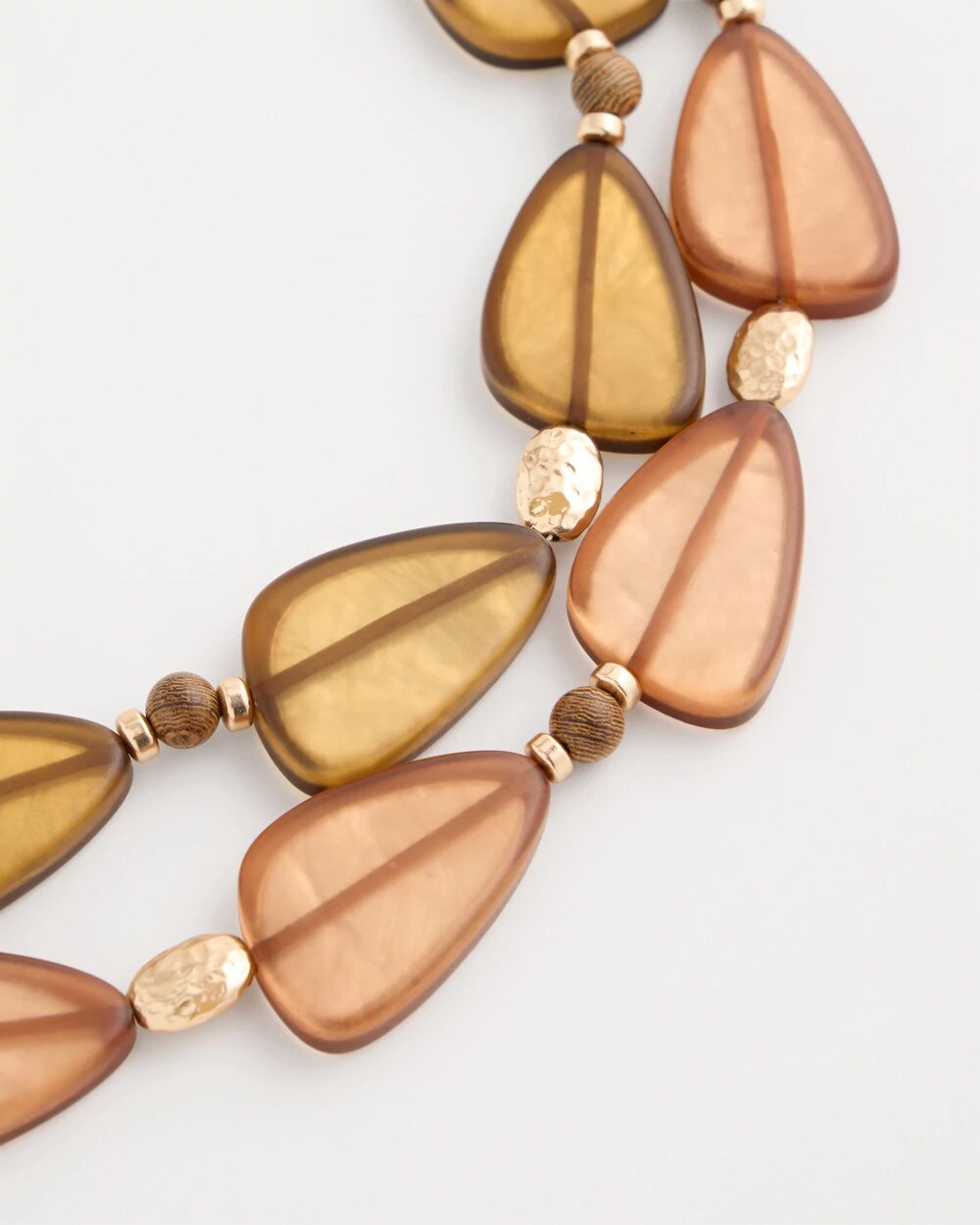 Neutral Double Strand Geo Necklace