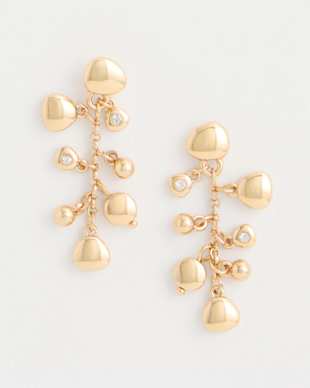 Goldtone Cluster Earrings