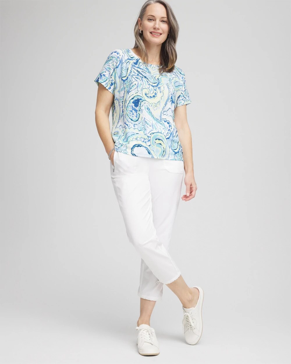 Zenergy Paisley Drop Shoulder Tee