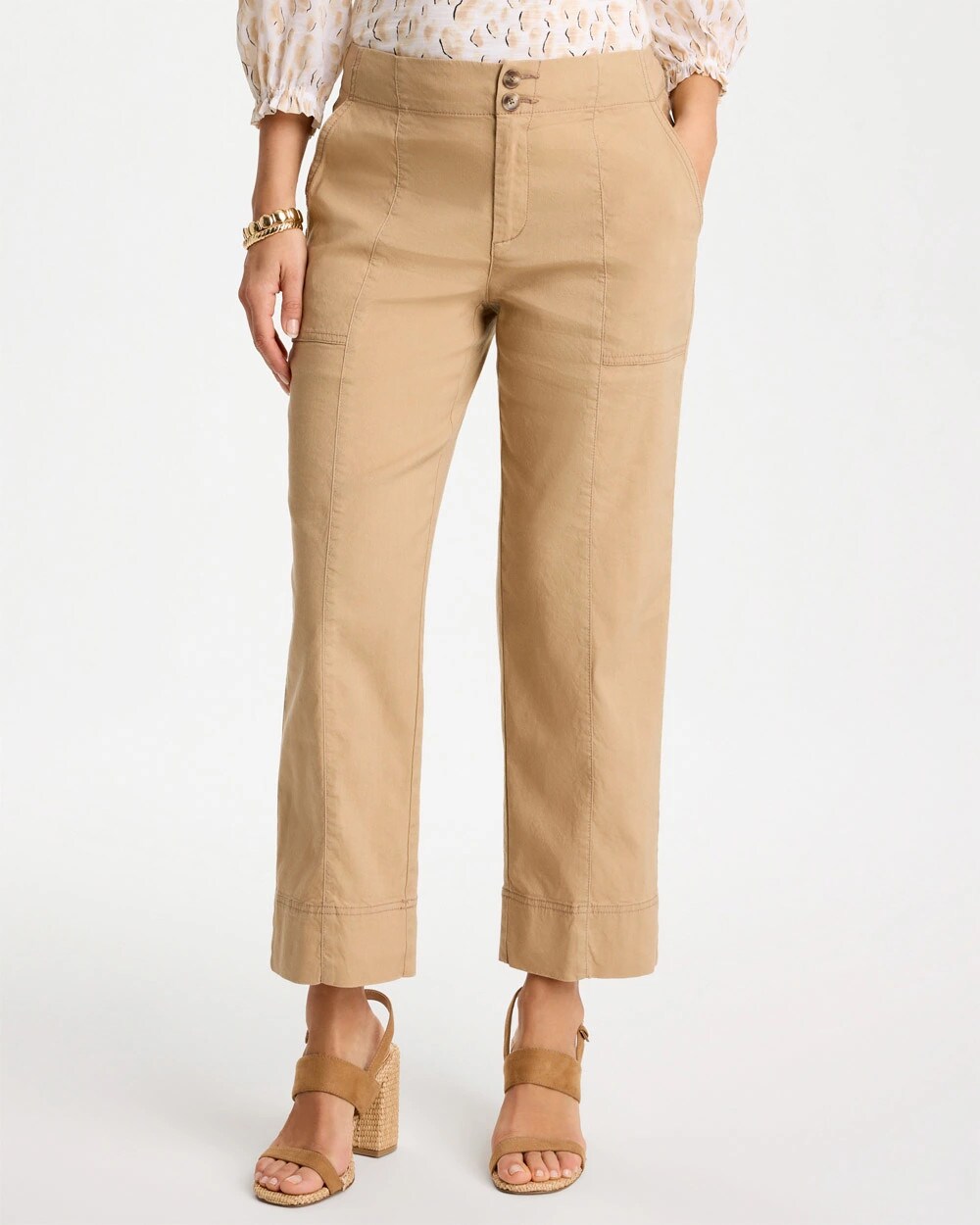 Relaxed Linen Crop Pant