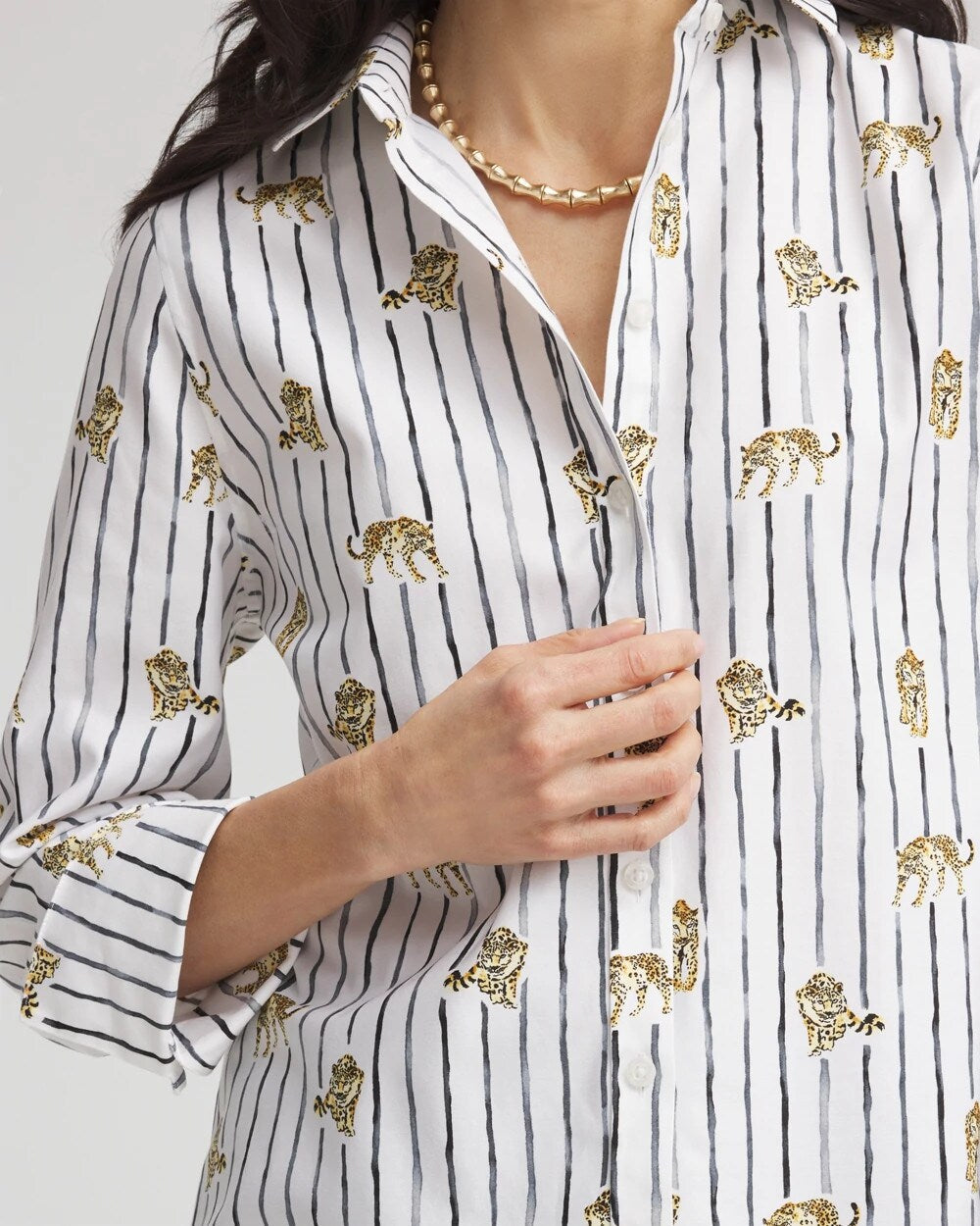 No Iron Leopard Graphic Shirt
