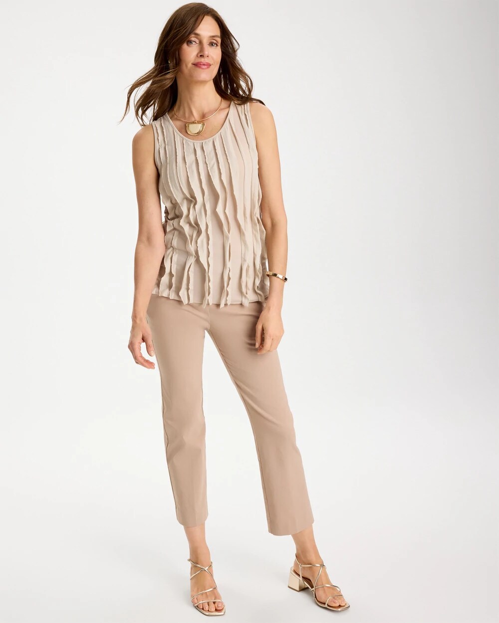 3-D Ruffled Tank
