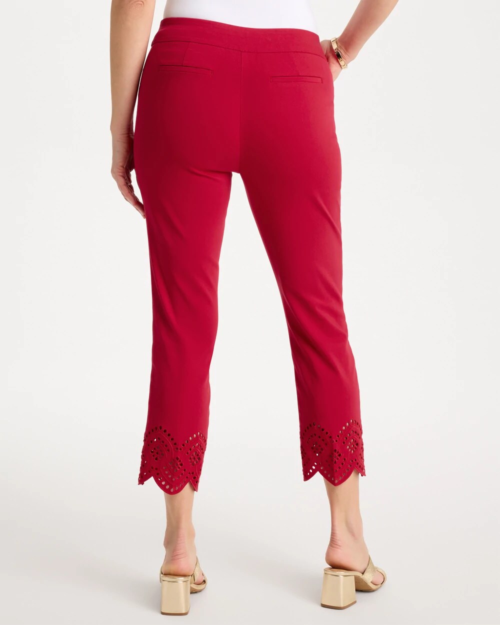 Brigitte Slim Scalloped Ankle Pants