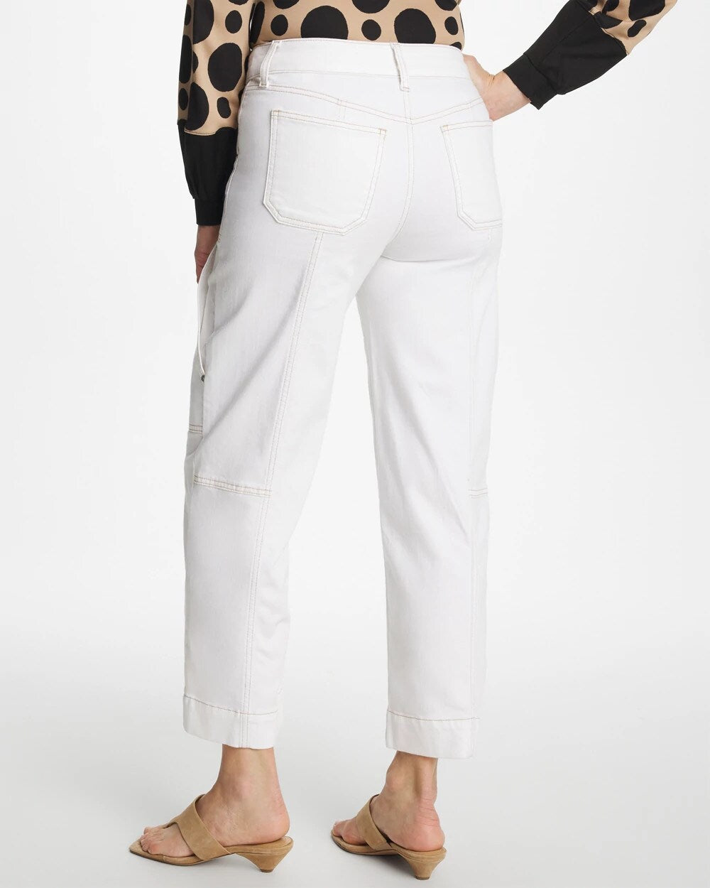 Utility Wide Pull-On Crop Jeans