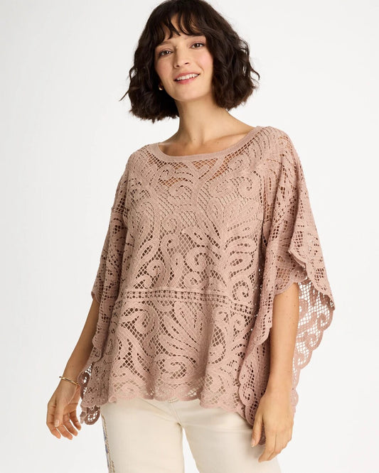 Cotton Crochet Lace Poncho
