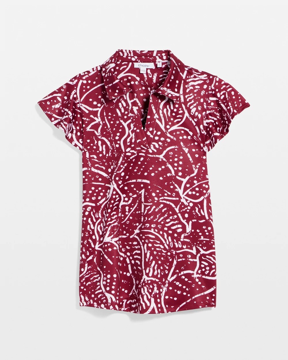 Zenergy UPF Printed Polo Top