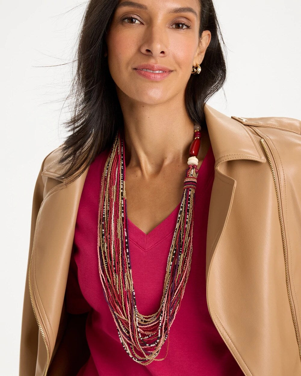 Mixed-Media Seed Bead Twisted Necklace