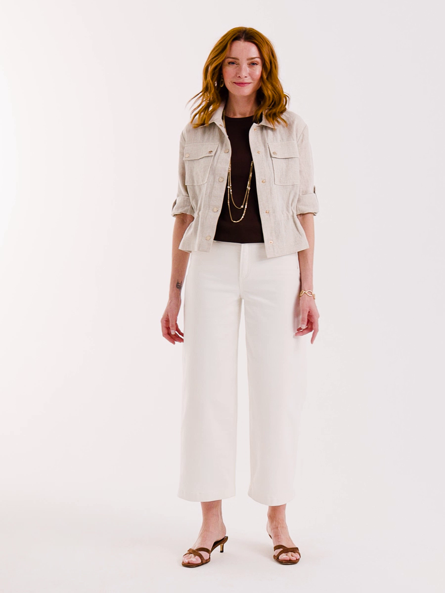 Linen Cargo Jacket