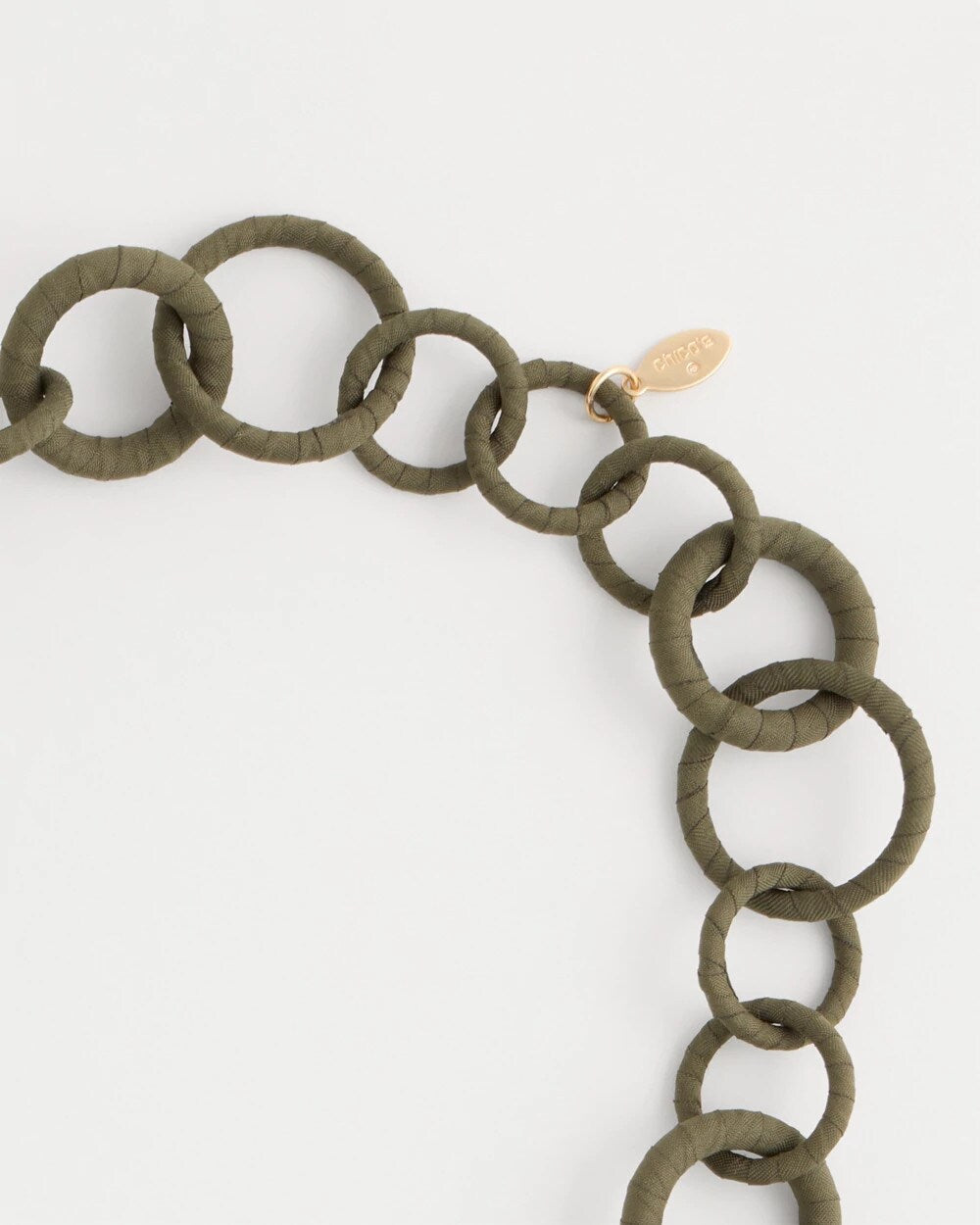 Wrapped Single-Strand Link Necklace