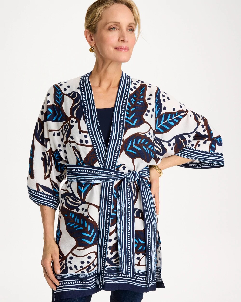 Forest Fusion Long Kimono