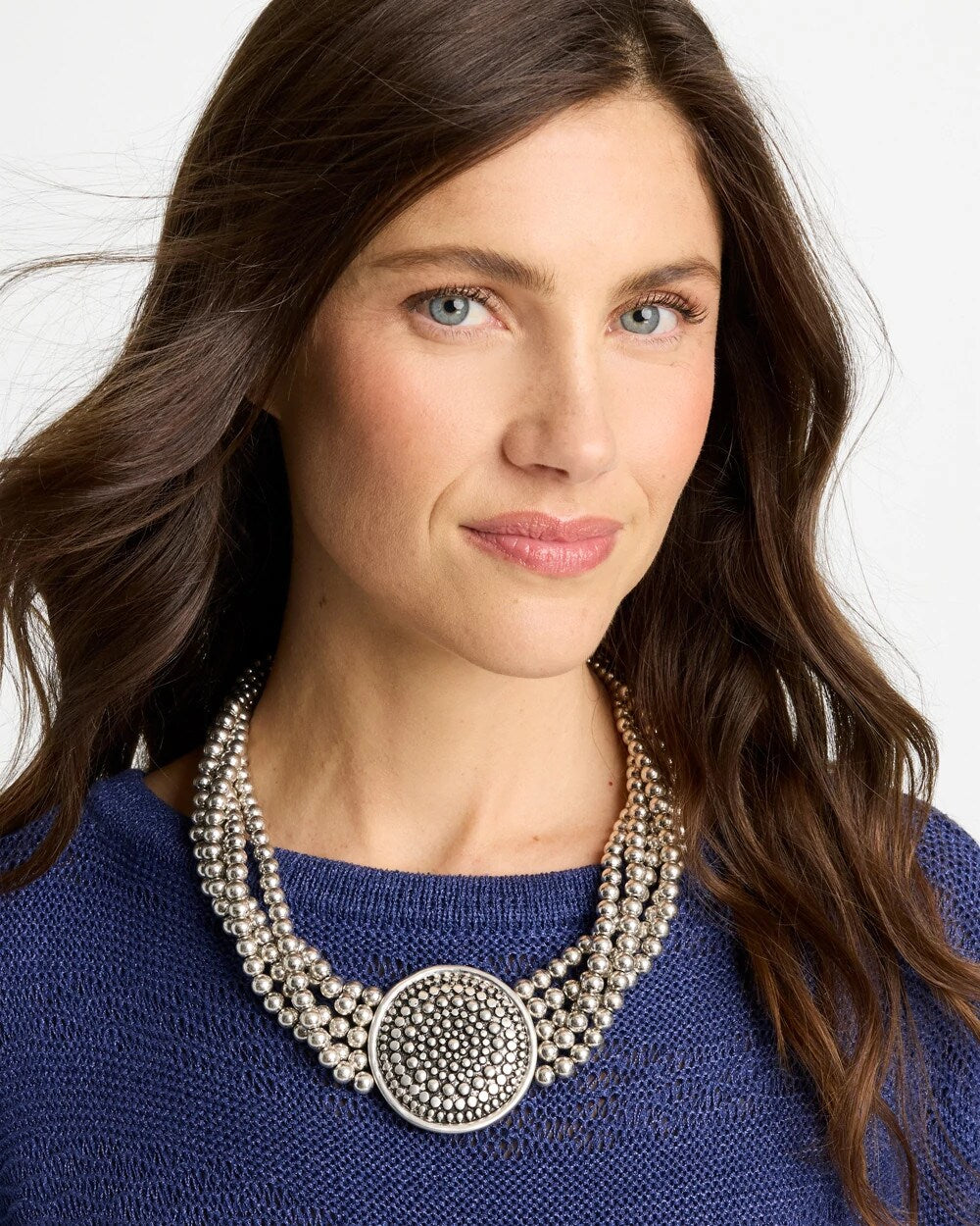 Chico¡¯s Originals Textured Pendant Bib Necklace
