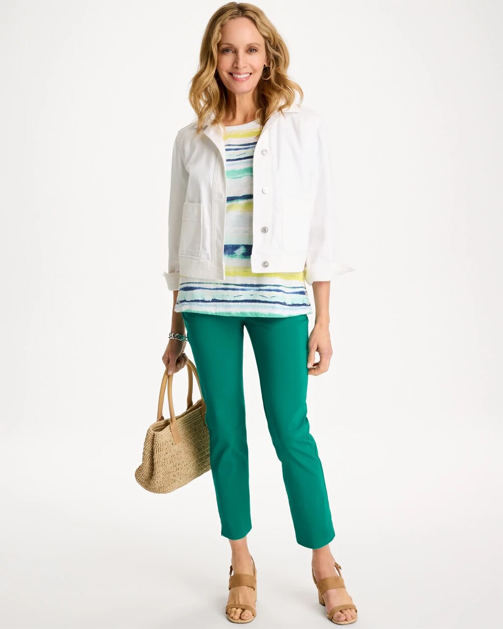 Brigitte Slim Pull-On Crop Pant