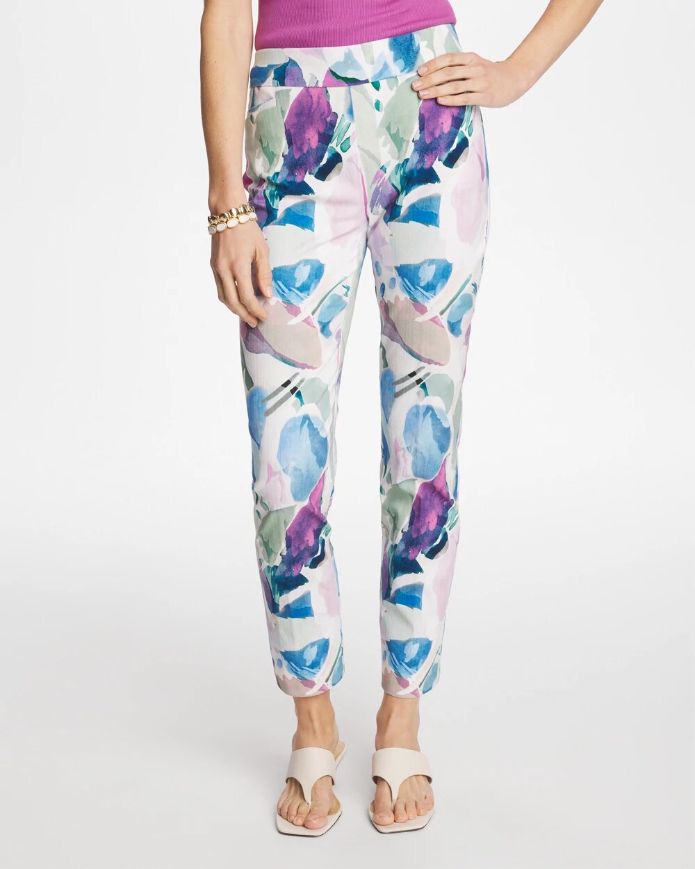 Blur Geo Brigitte Slim Ankle Pants