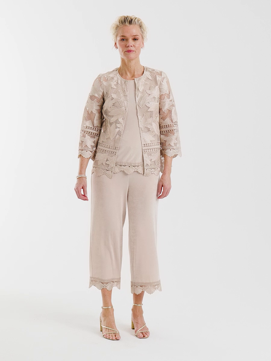 Travelers Collection Scallop Lace Jacket