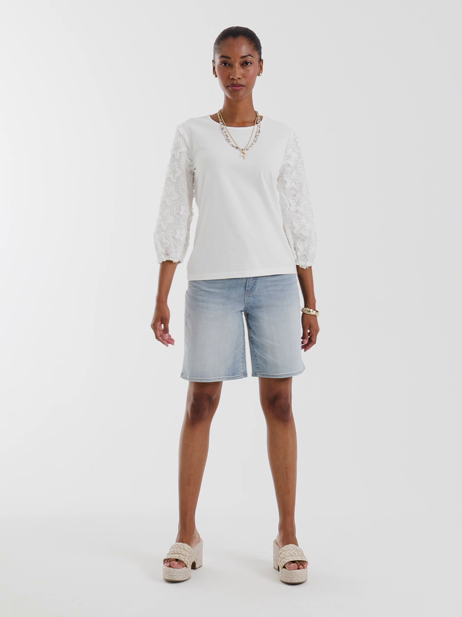 Star Cutout 3/4 Sleeved Tee